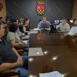 Reunión autoridades y agricultores de Santa Bárbara por restricción de cosechas, Cedida