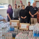 Representantes de la empresa 'Construcciones Metálicas Asturianas SpA', hicieron entrega oficial de víveres y líquidos a la Segunda Compañía de Bomberos de Los Ángeles para apoyar las labores de combate contra los incendios forestales.