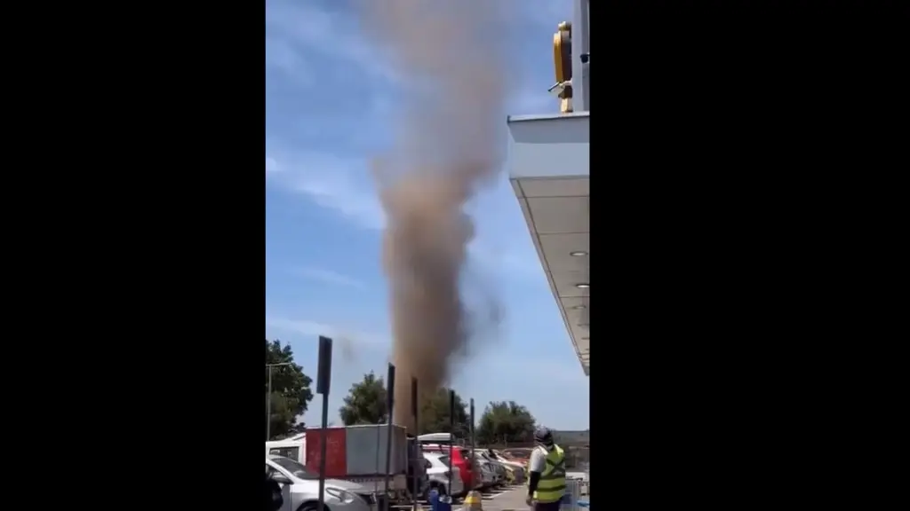 Remolino de tierra en Sor Vicenta de Los Ángeles, Cedida