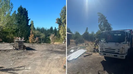 Cabrero recupera espacio afectado por incendio y entrega casa a familia damnificada