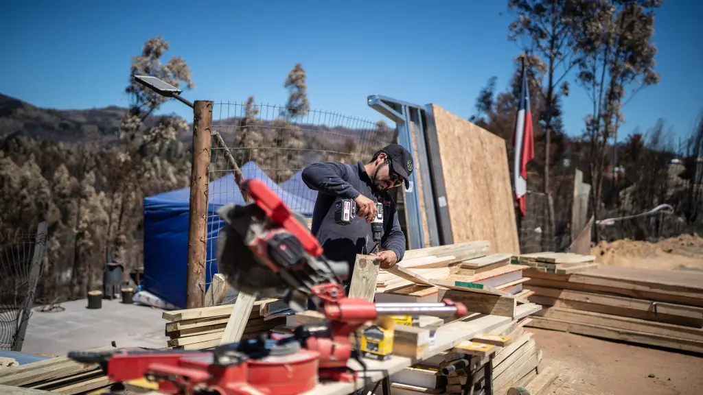 Hasta este miércoles, se habían construido cerca de 50 viviendas de emergencia en las regiones del Biobío y Ñuble / Prensa Presidencia