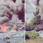 Incendio en relleno sanitario de Copiulemu moviliza a varios equipos de emergencia , Diario La Tribuna