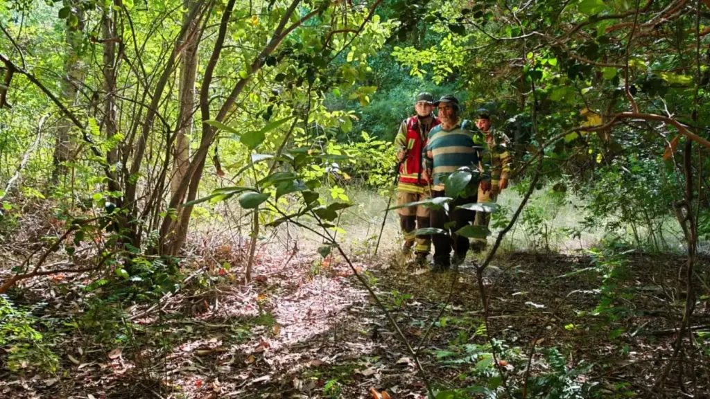 Voluntarios y residentes participaron en las labores desarrolladas durante el fin de semana en Ramadilla., Cuerpo de Bomberos Quilleco