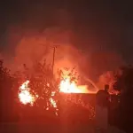 Un incendio destruyó el restaurant Pacific Blue esta madrugada en Los Ángeles, Cedida