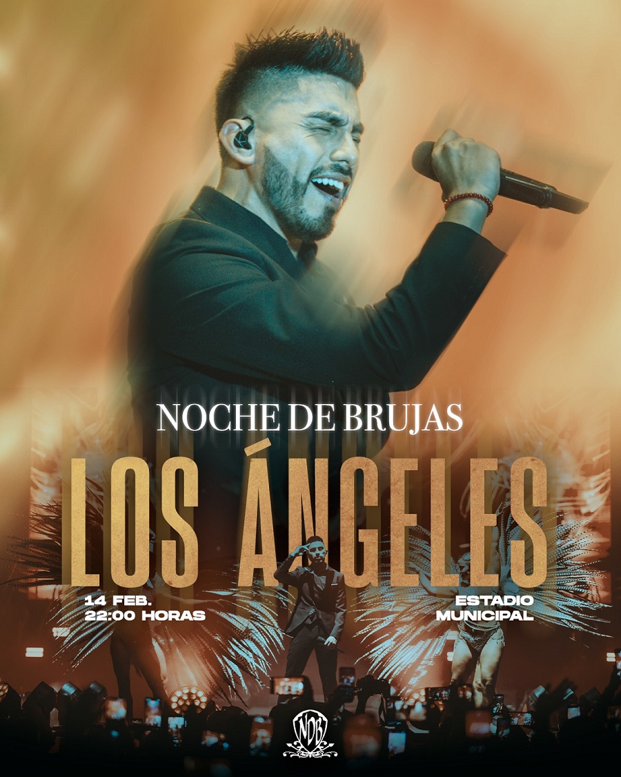 Noche de Brujas se presentará este 14 de febrero a las 22:00 horas en el escenario de Vive Los Ángeles 2026, en una jornada especial por el Día de los Enamorados. / Noche de Brujas
