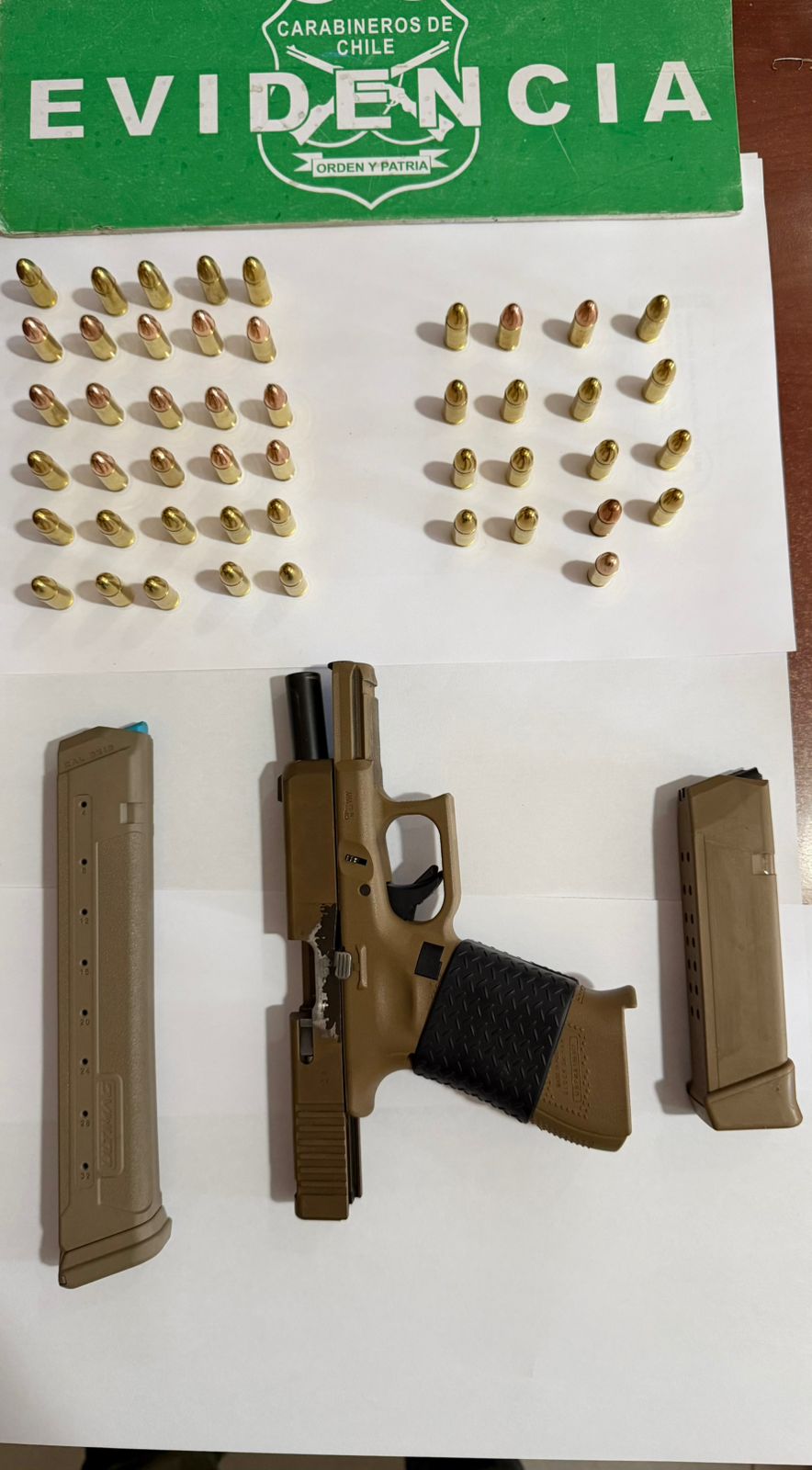 Arma y municiones fueron incautadas / Carabineros