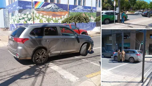 AHORA: Accidente de tránsito entre colectivo y automóvil en centro de Los Ángeles