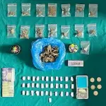 Un hombre fue detenido por vender droga en la plaza de Armas de Los Ángeles, Cedida