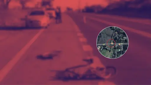 Ciclista resulta lesionado tras ser atropellado en Ruta O-606 en Cabrero