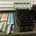 Licores y dinero en efectivo producto de robo logró Carabineros de la Patrulla centauro en Los Ángeles, Cedida