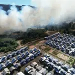 Incendio forestal afecta a Nacimiento, Cedida