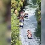El Paseo en Lancha Buenaventura es uno de los recorridos más característicos del sector Saltos del Laja y estuvo suspendido por más de dos semanas en plena temporada de verano., Nicolás Maureira | Archivo