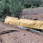 Un camio0n chocó y luego volcó en la ruta 5 sur cerca de Mulchén, Cedida