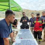 Labores realizadas por parte del grupo GERSA San Rosendo en el sector del embalsadero de la comuna., Cedida