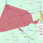 Mapa de afectación del suministro eléctrico muestra la extensión del corte registrado en siete comunas de la región del Biobío, con mayor incidencia en la provincia homónima., Frontel