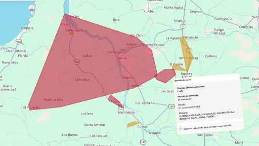 Mega corte de energía afecta a las tres provincias del Biobío: 12.432 clientes sin servicio