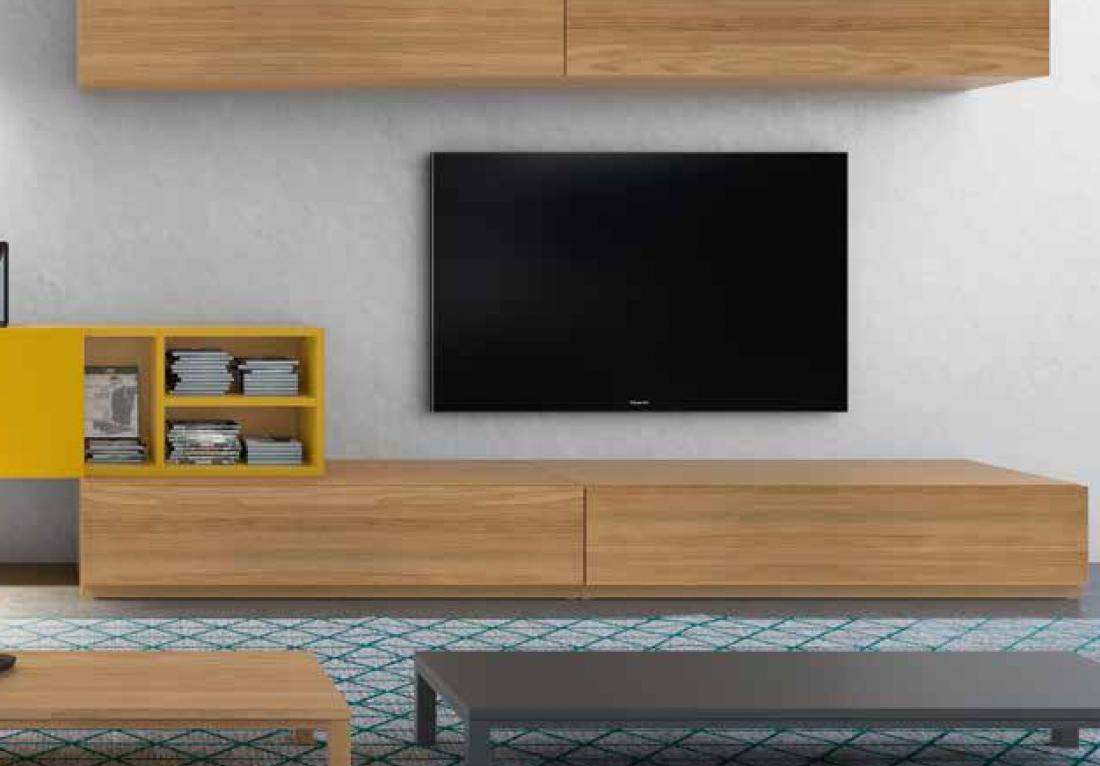 Rack de TV en estilo Japandi. / Cedida