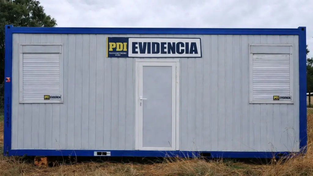 Contenedor industrial recuperado por la PDI, PDI Araucanía