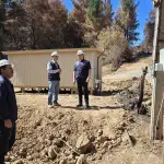 Visita inspectiva a la comuna de Nacimiento para verificar el estado de conexión eléctrica de las viviendas de emergencia., DPP Biobío