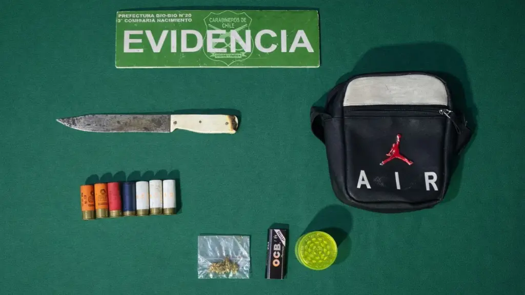 Una persona de 18 años fue detenida por porte de municiones y arma blanca en Nacimiento, Cedida