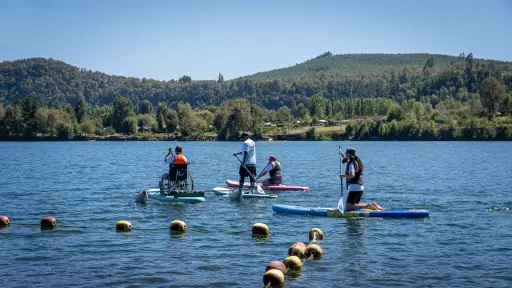  Quilaco: 500 asistentes vivieron jornada de deporte inclusivo en playa Angostura