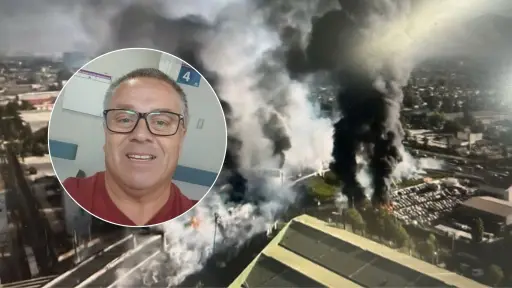 Angelino se encuentra en riesgo vital tras explosión de camión de gas en Santiago