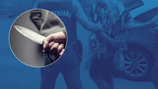 Sorprenden a sujeto con arma blanca y municiones en cancha de Nacimiento