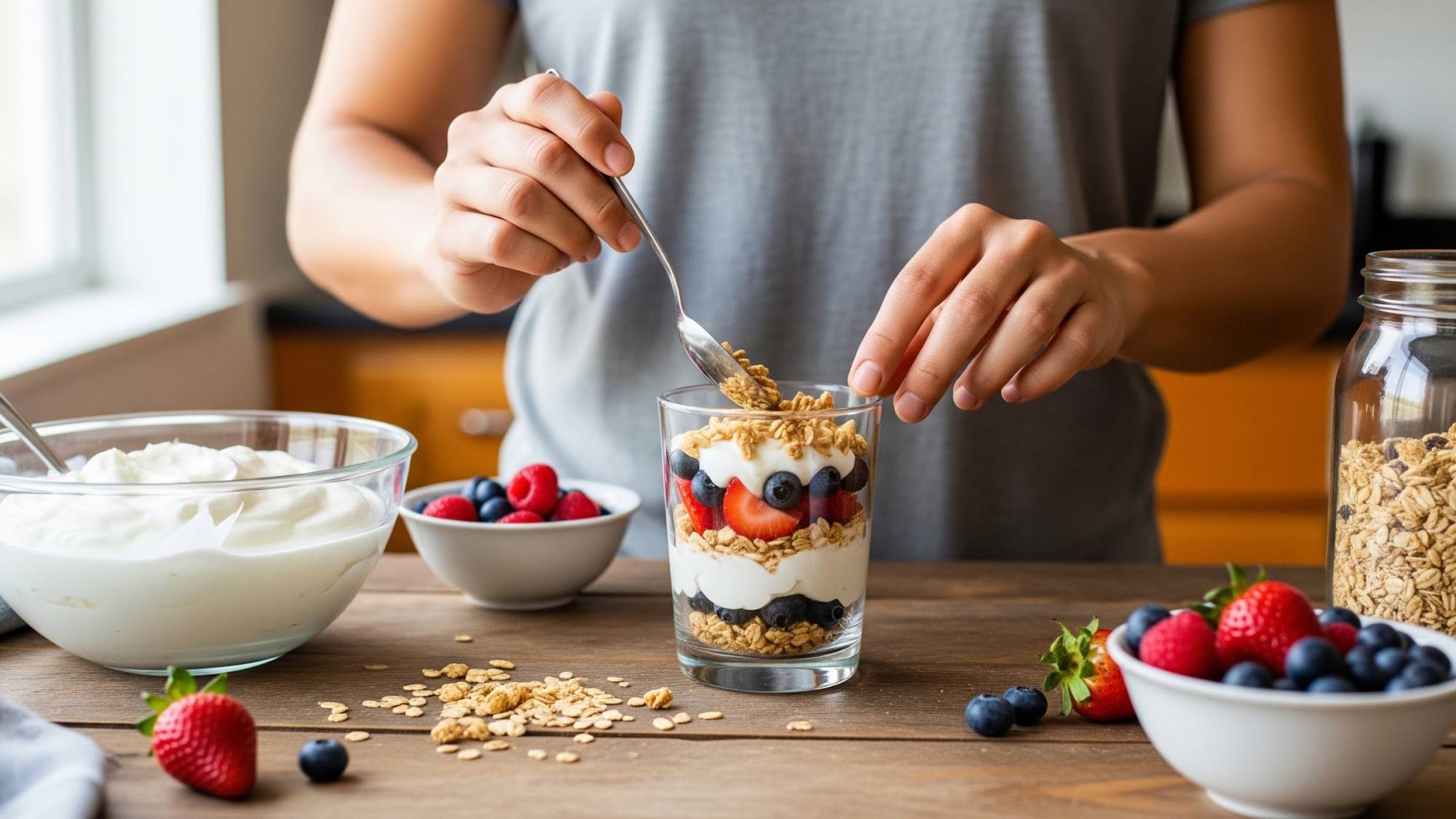 Dulce, rápido y saludable: 3 postres fáciles con yogurt de proteína