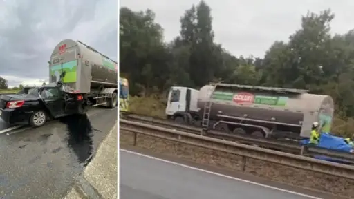 Fiscalía investiga fatal accidente en la Ruta 5 Sur en Río Bueno: dos personas murieron tras colisión con camión