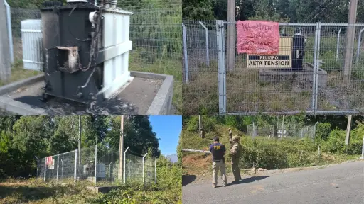 Atentado incendiario deja sin suministro eléctrico a varias comunidades de Alto Biobío
