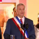 José Antonio Kast durante su primer discurso desde el Palacio de La Moneda tras asumir la conducción del país para el periodo presidencial 2026-2030., Captura