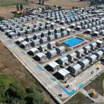 Vista aérea de la villa Valle de la Luna, conjunto habitacional recientemente inaugurado en la comuna de Los Ángeles., Municipalidad de Los Ángeles