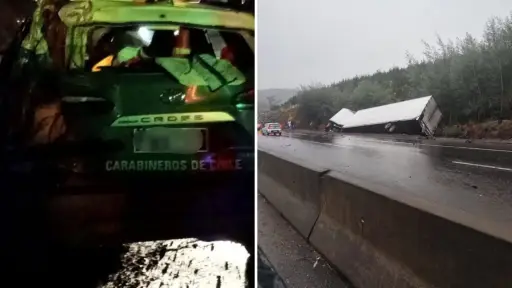 Tres carabineros resultan lesionados tras colisión en Collipulli