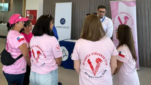 Centro Médico Andes Salud Los Ángeles y Remadoras Rosas Valiente Señoraza de Laja firman alianza para promover la detección temprana del cáncer de mama
