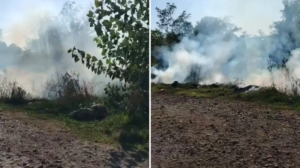 Reportan incendio de pastizales en Villa Galilea de Los Ángeles, cedida