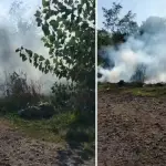 Reportan incendio de pastizales en Villa Galilea de Los Ángeles, cedida