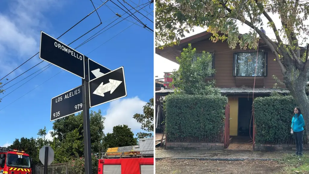 Reportan incendio de vivienda en sector residencial de Los Ángeles, Ricardo Candia / Pacífico Televisión