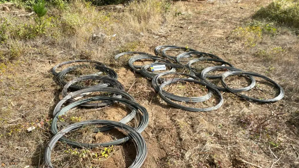 Alambres recuperados por detectives de la PDI, PDI Araucanía