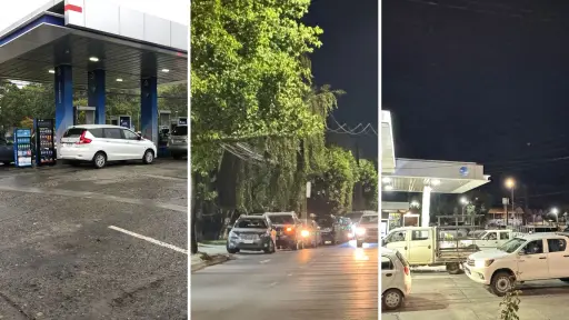 Filas en servicentros reflejan efectos inmediatos del alza de combustibles en Los Ángeles