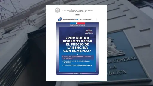 Contraloría oficia a Segegob por publicación en redes sobre Mepco que aludía a Estado en quiebra