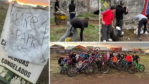 Jóvenes de Villa Galilea transforman sitio eriazo en bike park comunitario en Los Ángeles