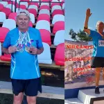 Alejandro Bustamante celebra uno de sus triunfos en la temporada 2026, donde a sus 75 años continúa brillando en el atletismo máster nacional., La Tribuna