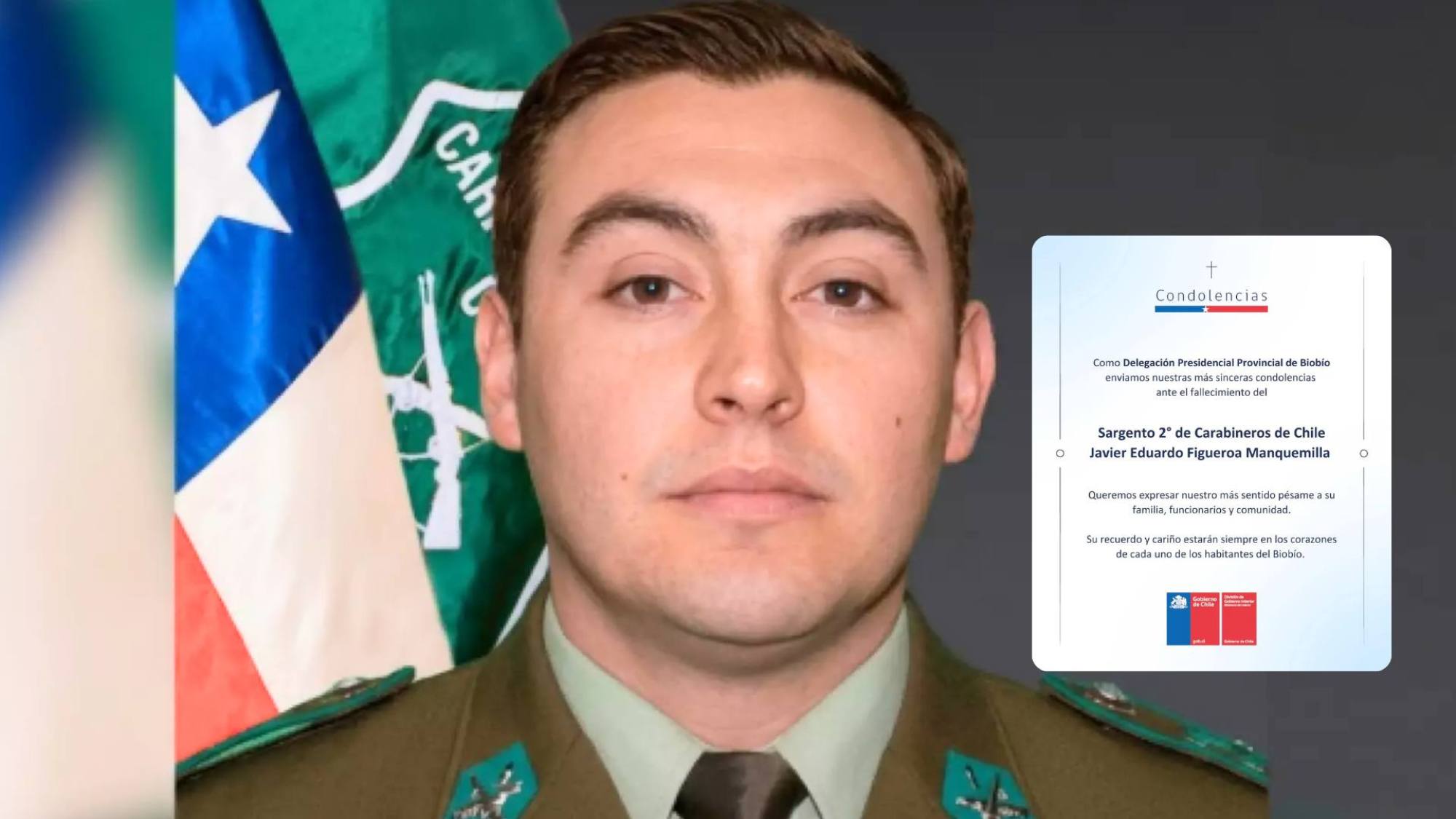 Delegación Presidencial de Biobío expresa condolencias por muerte del sargento segundo Javier Figueroa