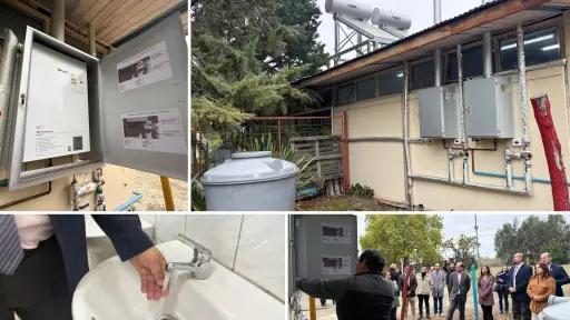 Instalan sistema de agua caliente con energía solar en escuela rural de Los Ángeles