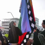 Izamiento bandera mapuche, DPP