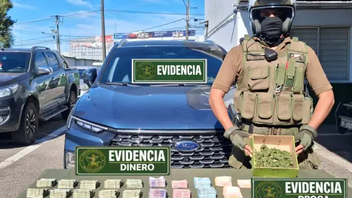 Operativo culmina con tres detenidos en Los Ángeles: incautan droga y dinero en efectivo