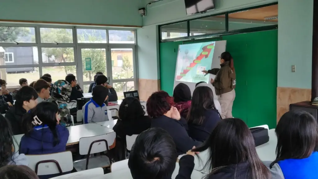 Charla de Carabineros en Liceo Víctor Ríos Ruiz de la comuna., Cedida