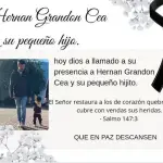Las víctimas corresponden a Hernán Grandón y su hijo de dos años, información confirmada por el municipio., Redes sociales
