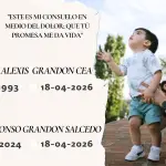 La información fue difundida por la funeraria local respecto al traslado y velatorio de Hernán Alexis Grandón Cea y Hernán Alonso Grandón Salcedo, Funeraria Cristo Rey