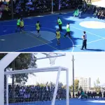 Nueva superficie deportiva fue presentada durante actividad encabezada por el alcalde José Pérez Arriagada en el establecimiento., Municipalidad de Los Ángeles